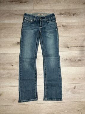 Ariat R.E.A.L mid rise icon straight leg jeans rainstorm size 27S